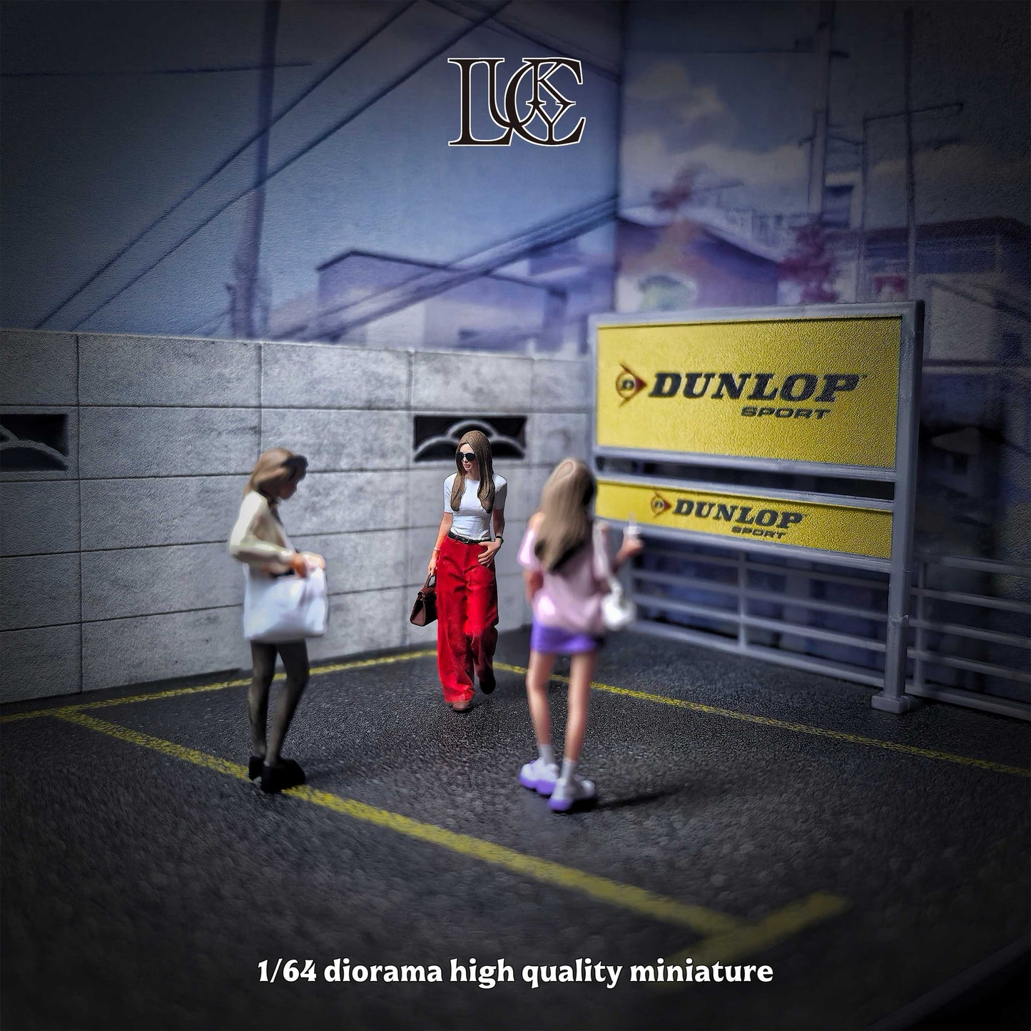 Lucky Studio 1/64 Scale Figurines Model Shopping Sunglasses Female Trio Collection Miniature Hand-painted