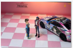 DEW2 Diorama 1/64 Scale Figurines Model Sisters Playing with Cars Collection Miniature Hand-painted