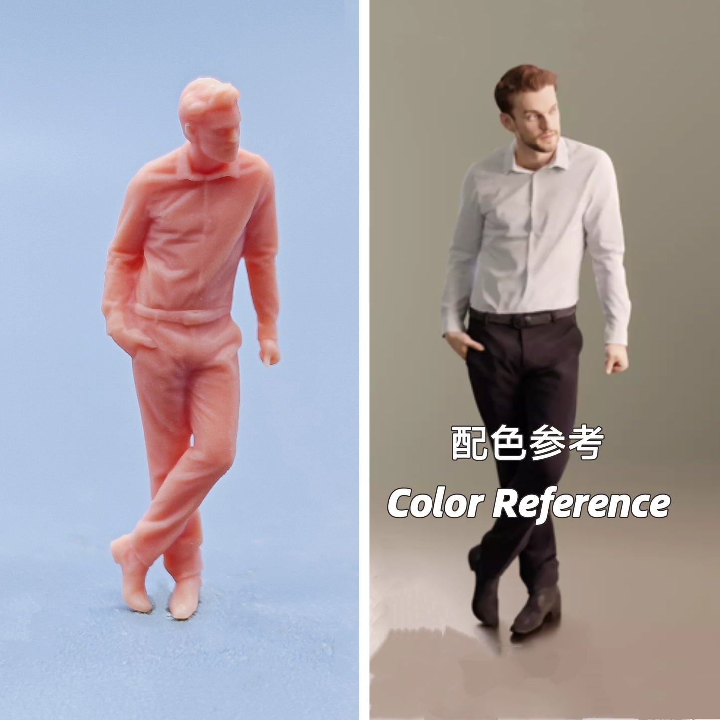 1/64 1/43 Figurines Scale Model Resin Men Standing with Crossed Feet Uncolored Miniatures Diorama Hand-painted D316