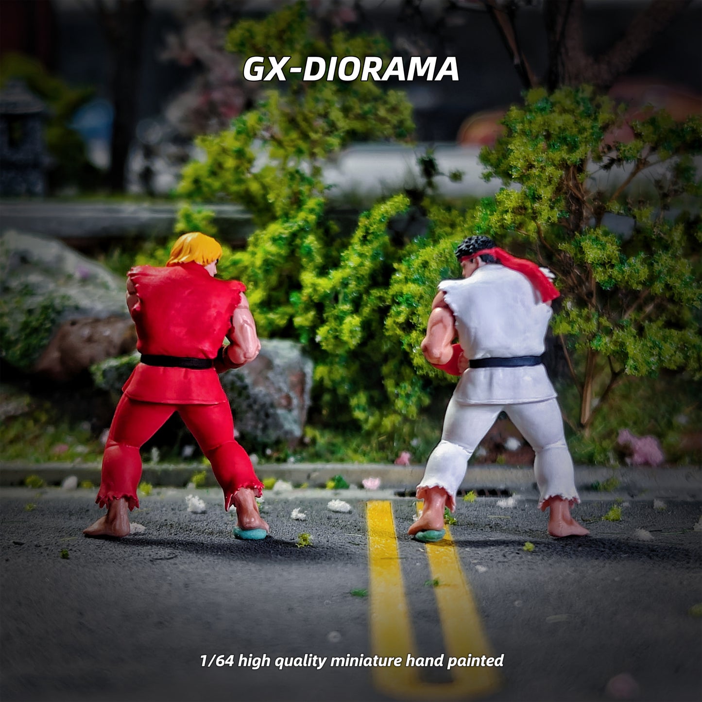 GX-DIORAMA 1/64 Figure Model Street Fighter Series Long&Ken Duo CollectionMiniature Hand-painted