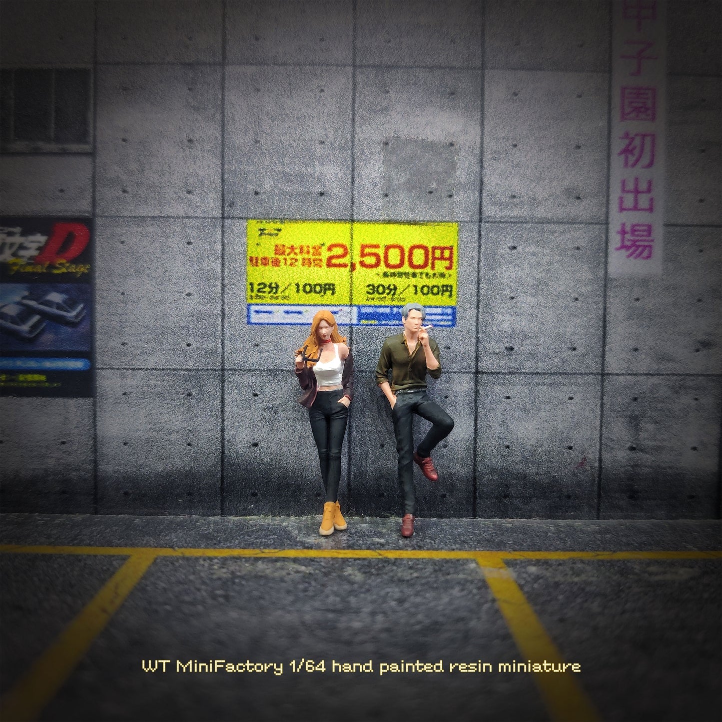 WT Minifactory 1/64 Scale Figurines Model Model Couple Duo Collection Miniature Hand-painted