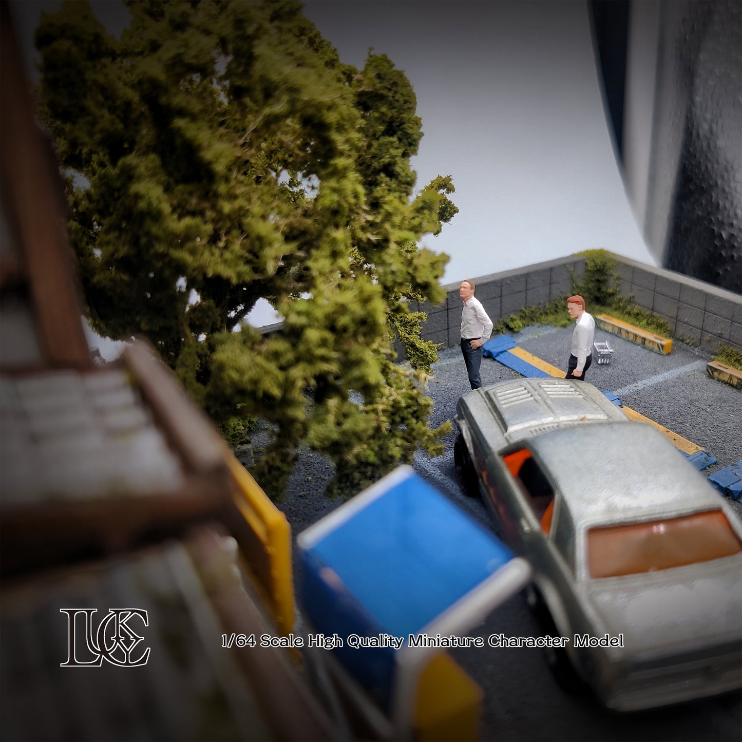 Lucky Studio 1/64 Scale Figurines Model White Shirt Men Duo Miniature Hand-painted