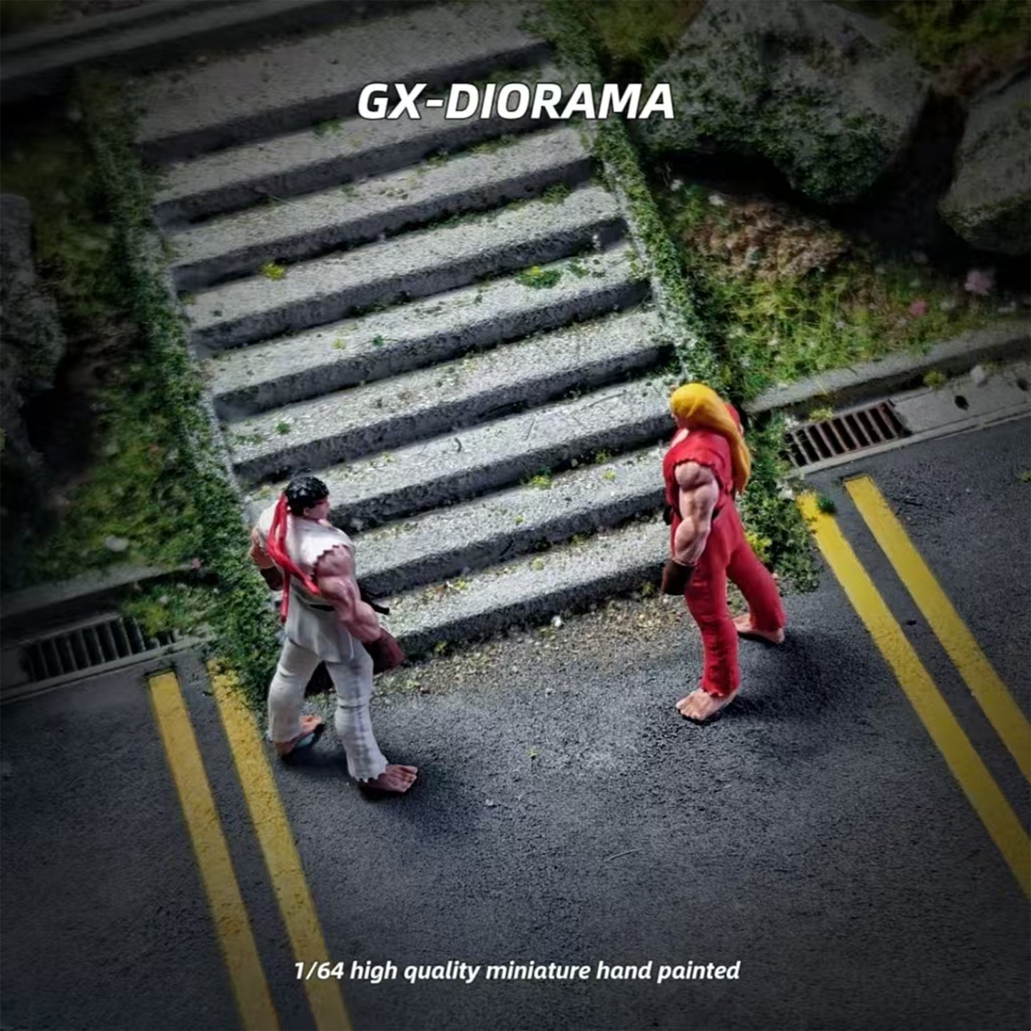 GX-DIORAMA 1/64 Figure Model Street Fighter Series Long&Ken Duo CollectionMiniature Hand-painted