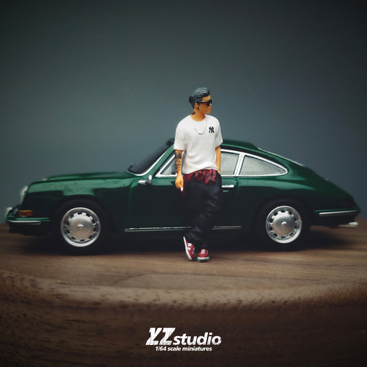 Zz Studio 1/64 Figure Model Sunglasses Flower Arm Retro Men Collection Miniature Hand-painted