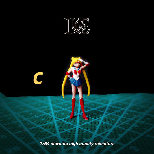 Lucky Studio 1/64 Scale Figurines Model Beautiful Girl Warrior Collection Miniature Hand-painted