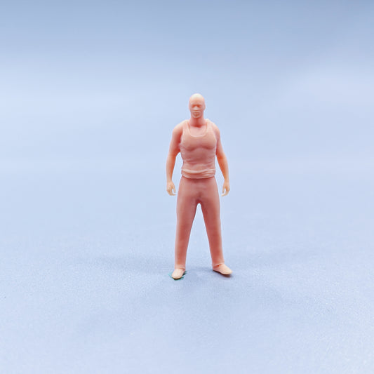 1/64 1/43 Figurines Scale Model Resin Indian Bald Vest Men Uncolored Miniatures Diorama Hand-painted C121