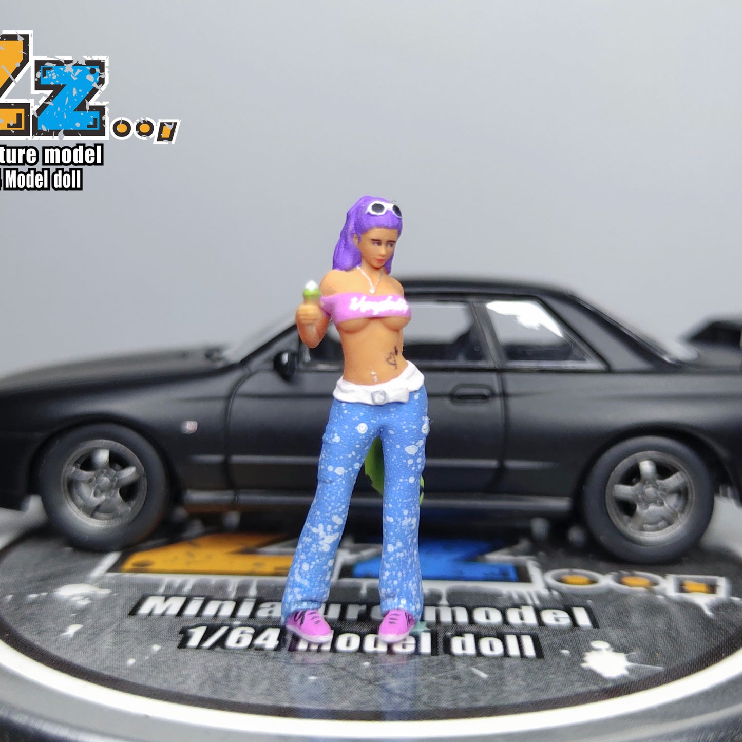 Zz Studio 1/64 Figure Model Smash The Bear Girl Collection Miniature Hand-painted