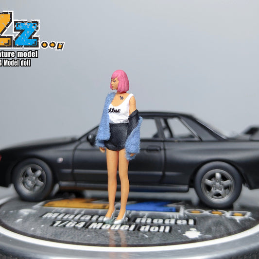 Zz Studio 1/64 Figure Model Furry Girl Collection Miniature Hand-painted