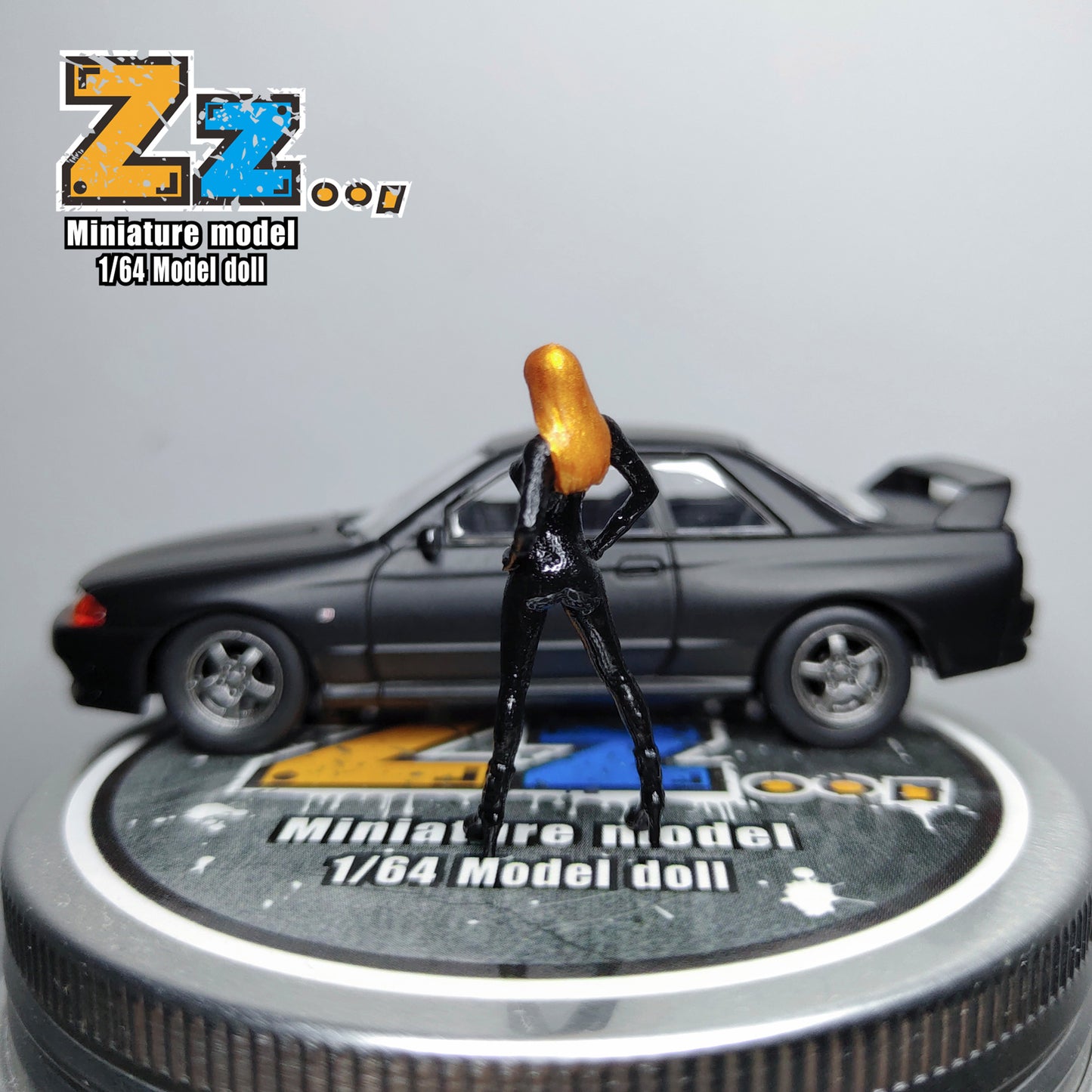 Zz Studio 1/64 Figure Model Leather Racing Women Collection Miniature Hand-painted