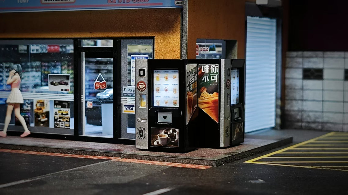 WX-MADE 1/64 Scale Figurines Model New Coffee Vending Machine Collection Miniature Hand-painted