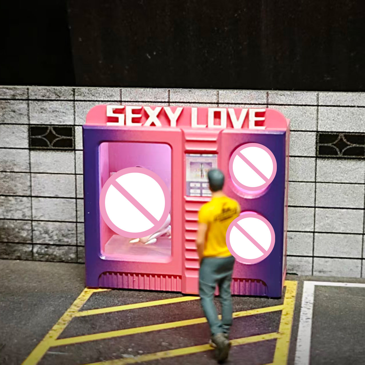 WX-MADE 1/64 Scale Figurines Model Silicone Doll Vending Machine Collection Miniature Hand-painted