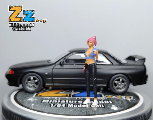Zz Studio 1/64 Figure Model Milk Tea Sister 03 Collection Miniature Hand-painted