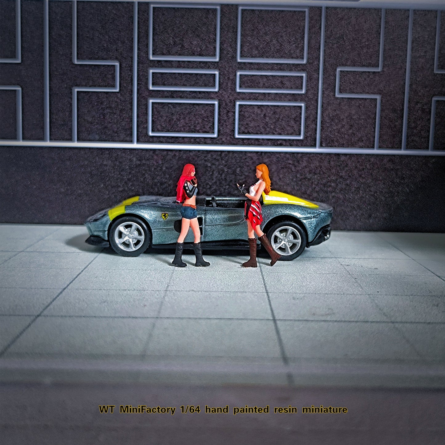 WT Minifactory 1/64 Scale Figurines Model Female Rider Sisters Duo Collection Miniature Hand-painted