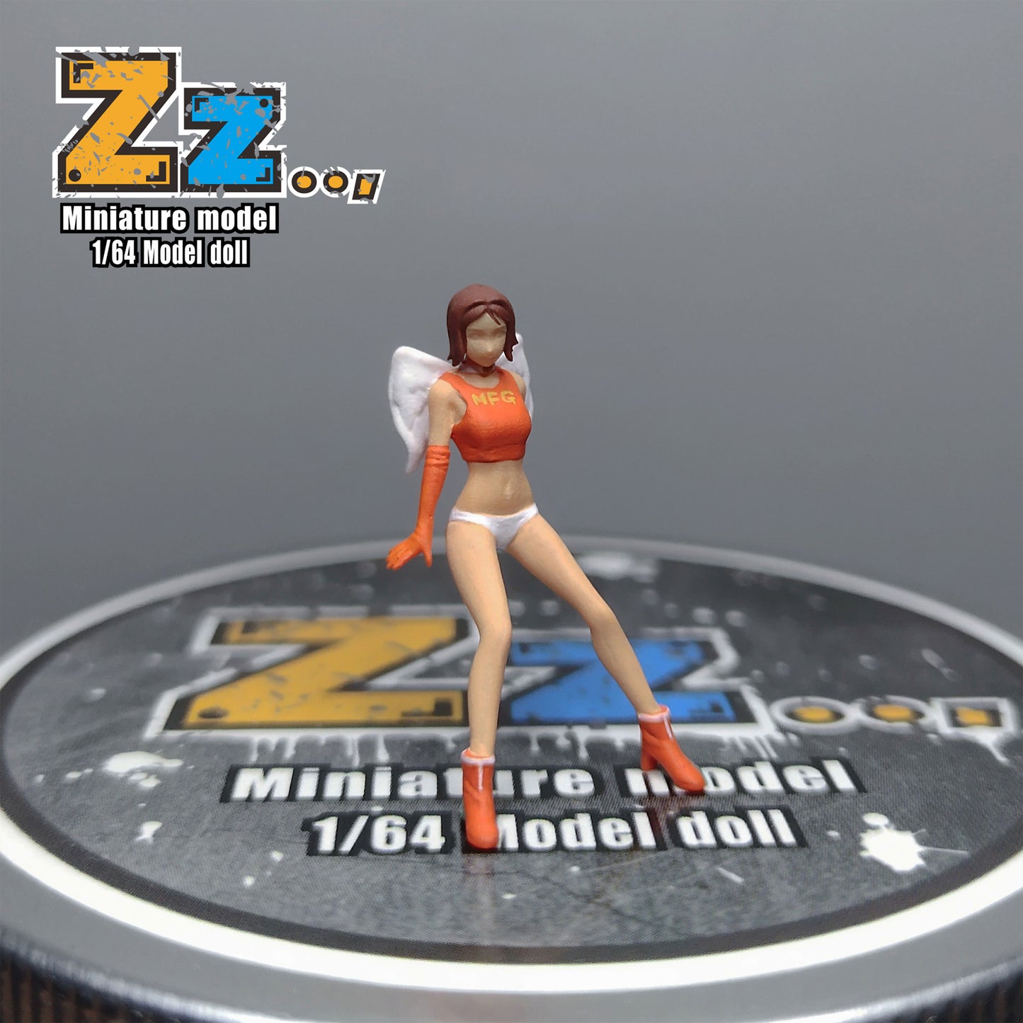 Zz Studio 1/64 Figure Model MFG Angel Girl Collection Miniature Hand-painted