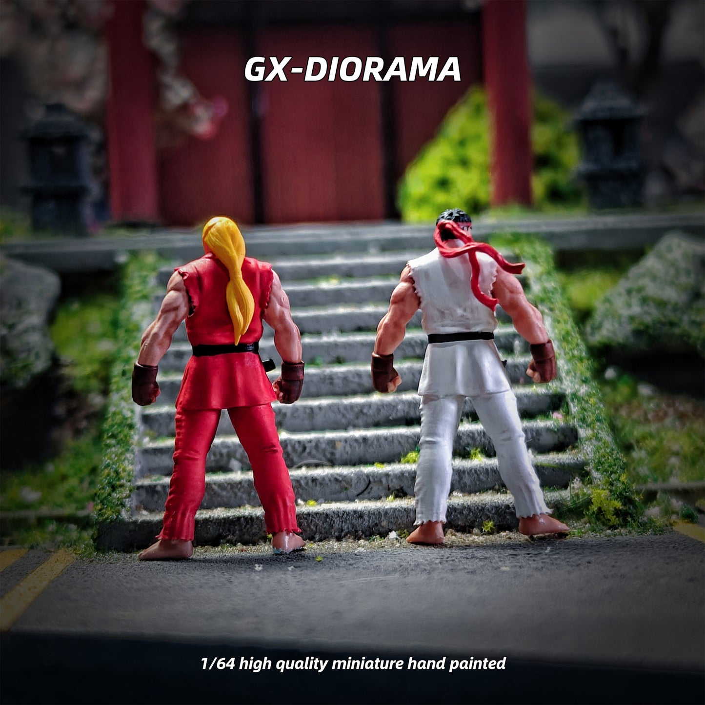 GX-DIORAMA 1/64 Figure Model Street Fighter Series Long&Ken Duo CollectionMiniature Hand-painted