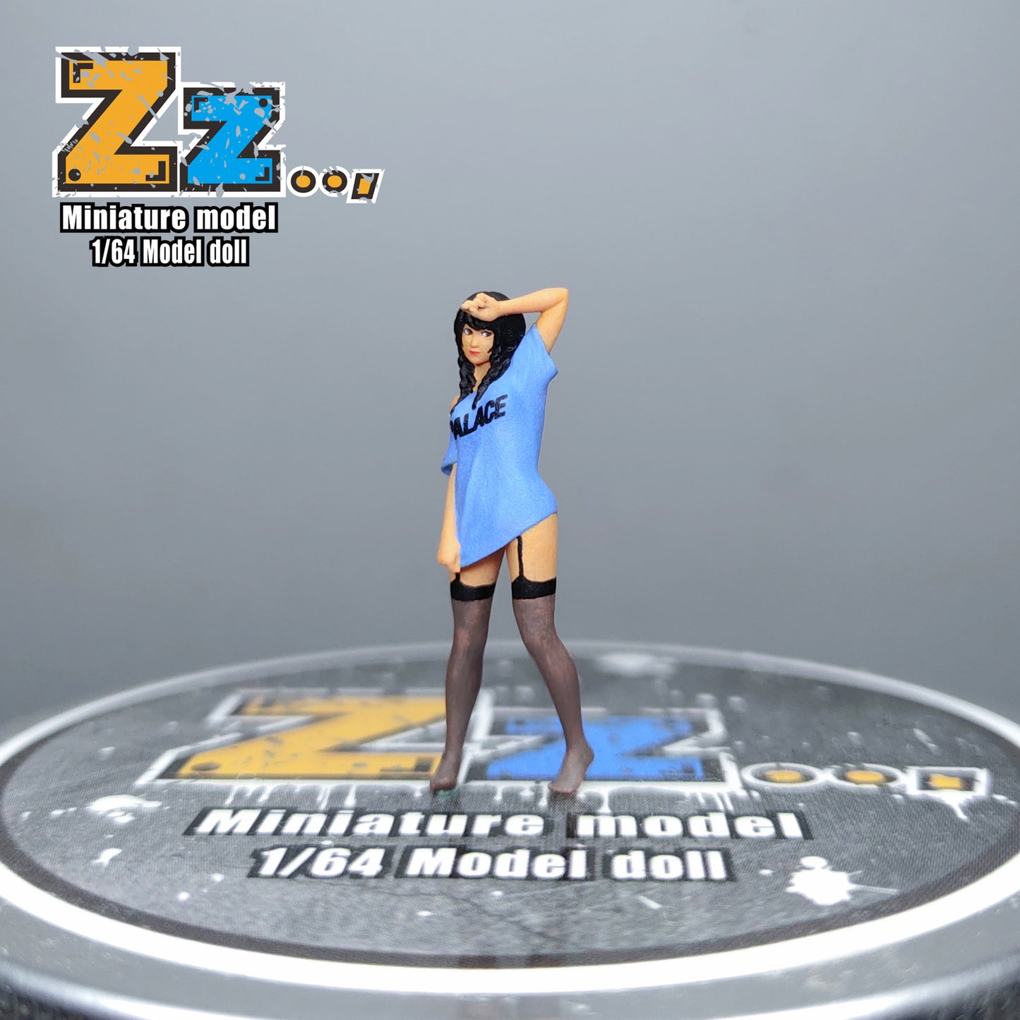 Zz Studio 1/64 Figure Model Shy Girl Collection Miniature Hand-painted