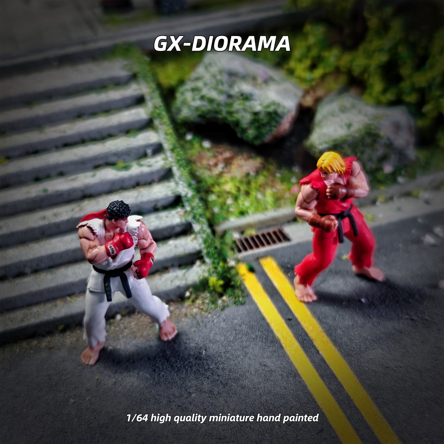GX-DIORAMA 1/64 Figure Model Street Fighter Series Long&Ken Duo CollectionMiniature Hand-painted