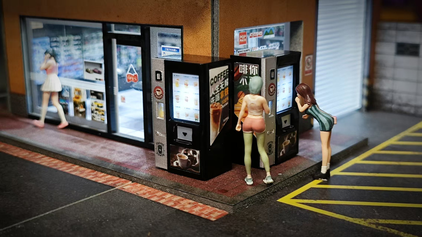 WX-MADE 1/64 Scale Figurines Model New Coffee Vending Machine Collection Miniature Hand-painted