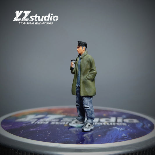 Zz Studio 1/64 Figure Model Lazy Coffee Collection Miniature Hand-painted