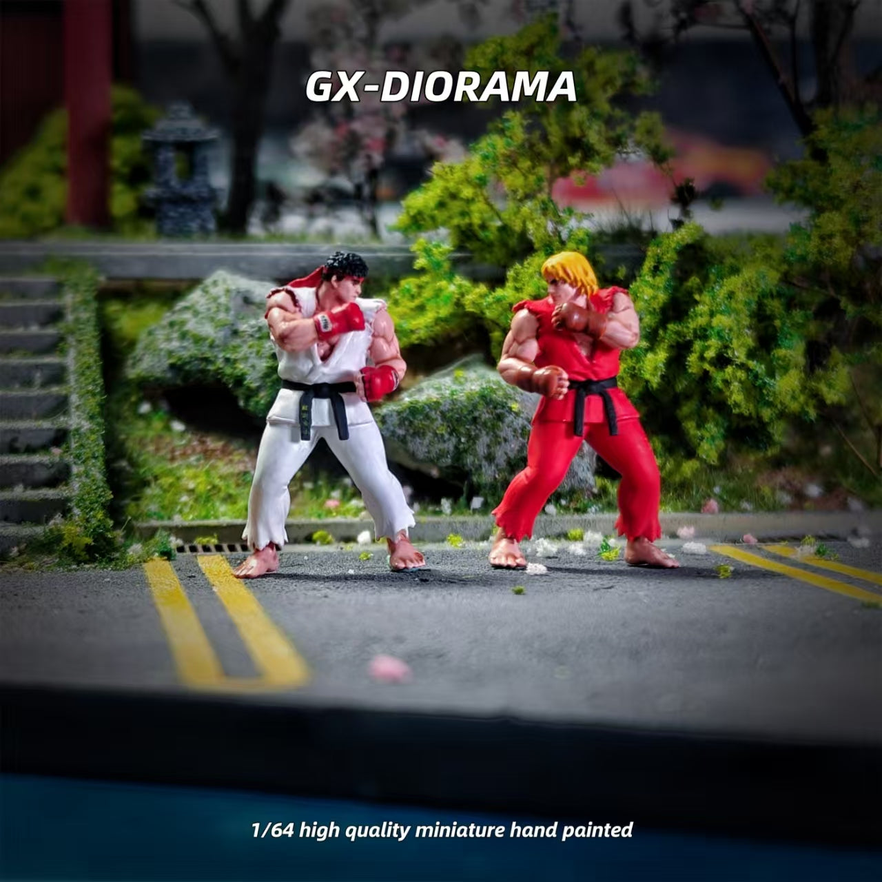 GX-DIORAMA 1/64 Figure Model Street Fighter Series Long&Ken Duo CollectionMiniature Hand-painted