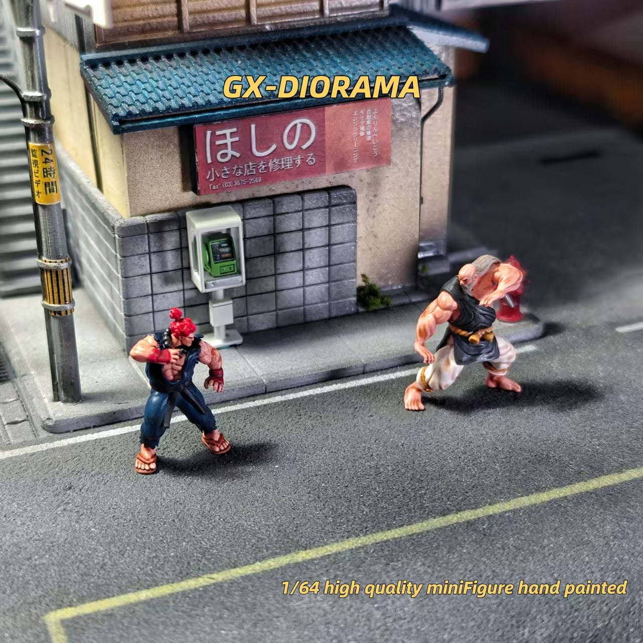 GX-DIORAMA 1/64 Figure Model Street Fighter Series Ghost&Gang Fist CollectionMiniature Hand-painted