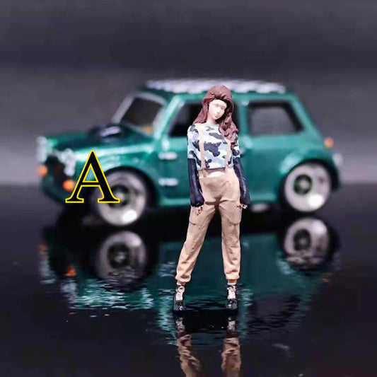 Wx-Made 1/64 Scale Figurines Model Colorful Clothing Suspender Pants Collection Miniature Hand-painted