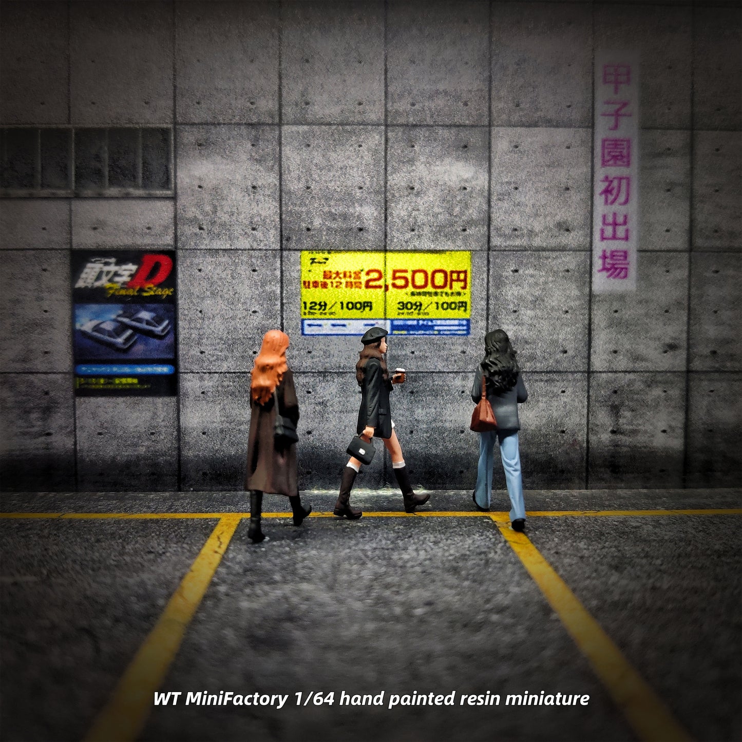 WT Minifactory 1/64 Scale Figurines Model Shopping Pedestrians Three-Person Set Collection Miniature Hand-painted