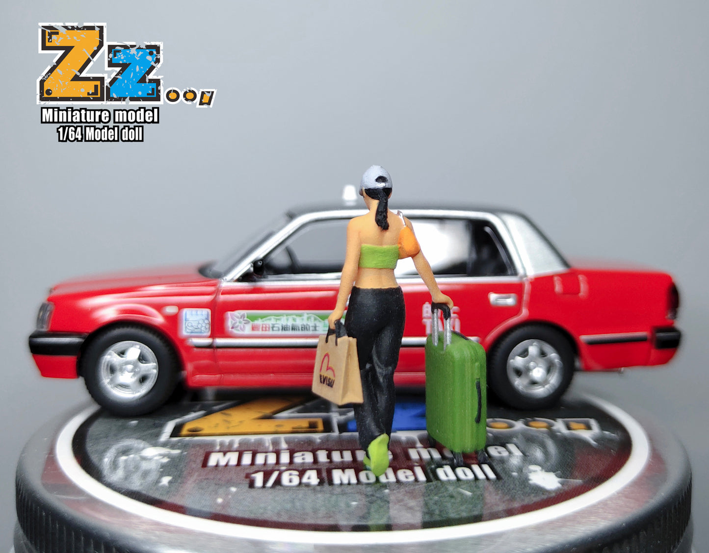 Zz Studio 1/64 Figure Model Traveling Girl 02 Collection Miniature Hand-painted