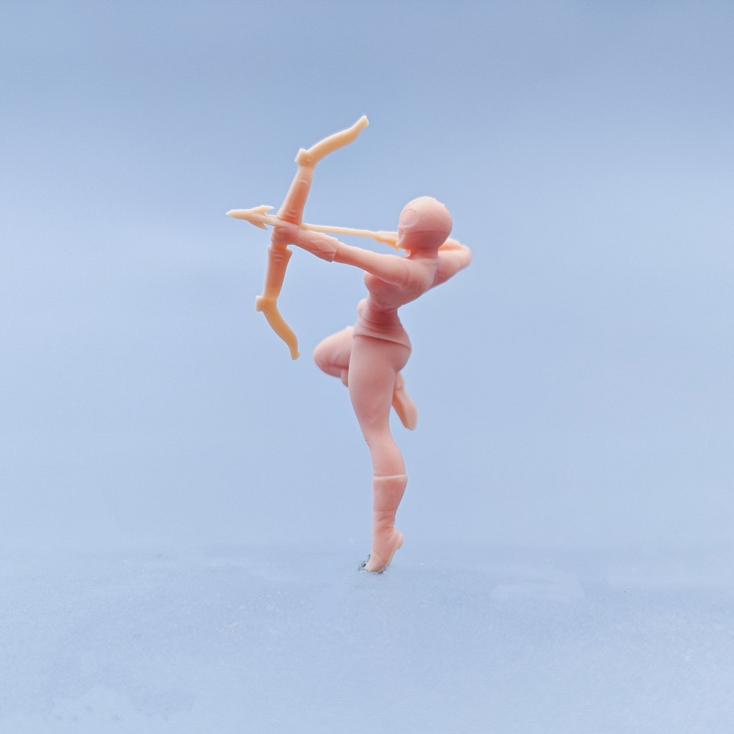 1/64 1/43 Figurines Scale Model Resin Pink Warrior Pulls Bow and Shoots Arrows Uncolored Miniatures Diorama Hand-painted D605