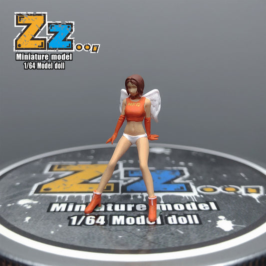 Zz Studio 1/64 Figure Model MFG Angel Girl Collection Miniature Hand-painted