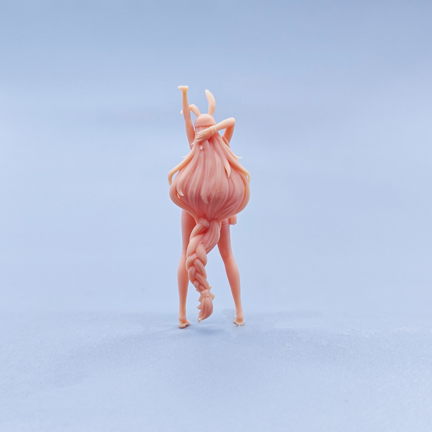 1/64 1/43 Figurines Scale Model Resin Rabbit Eared Long Haired Beauty Uncolored Miniatures Diorama Hand-painted D714