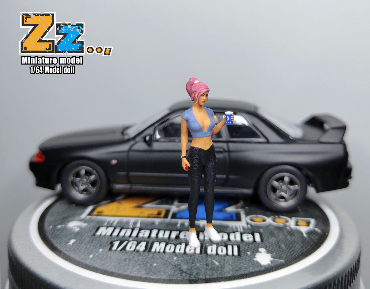 Zz Studio 1/64 Figure Model Milk Tea Sister 03 Collection Miniature Hand-painted