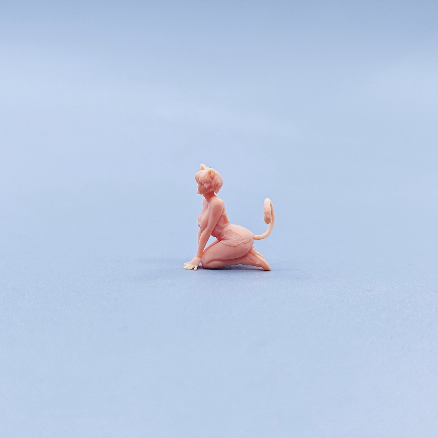 1/64 1/43 Figurines Scale Model Resin Lover Cat Girl Uncolored Miniatures Diorama Hand-painted C424