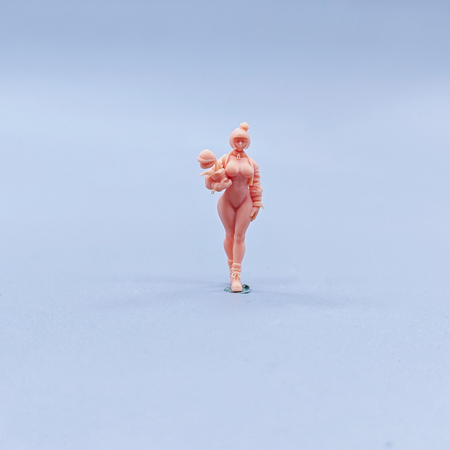 1/64 1/43 Figurines Scale Model Resin The Girl Holding The Man Eating Flower Uncolored Miniatures Diorama Hand-painted C421