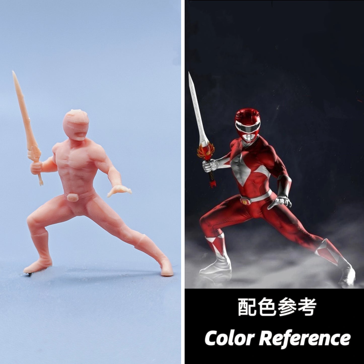 1/64 1/43 Figurines Scale Model Resin Extraordinary Squad Red Warrior Half Squat Uncolored Miniatures Diorama Hand-painted D604