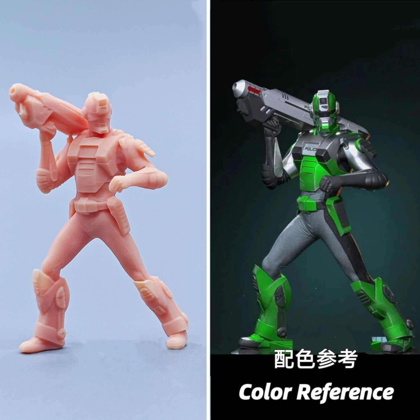 1/64 1/43 Figurines Scale Model Resin Green Warriors Carrying Cannons Uncolored Miniatures Diorama Hand-painted D606