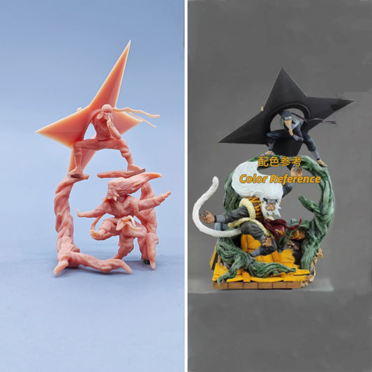 1/64 1/43 Figurines Scale Model Resin Fire Shadow Ape Flying Sun Slash Uncolored Miniatures Diorama Hand-painted C626 C627