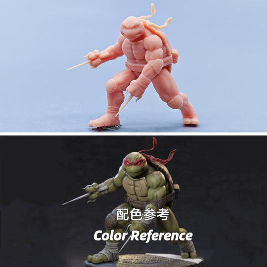 1/64 1/43 Figurines Scale Model Resin Ninja Turtles Half Squat Raphael Uncolored Miniatures Diorama Hand-painted C821