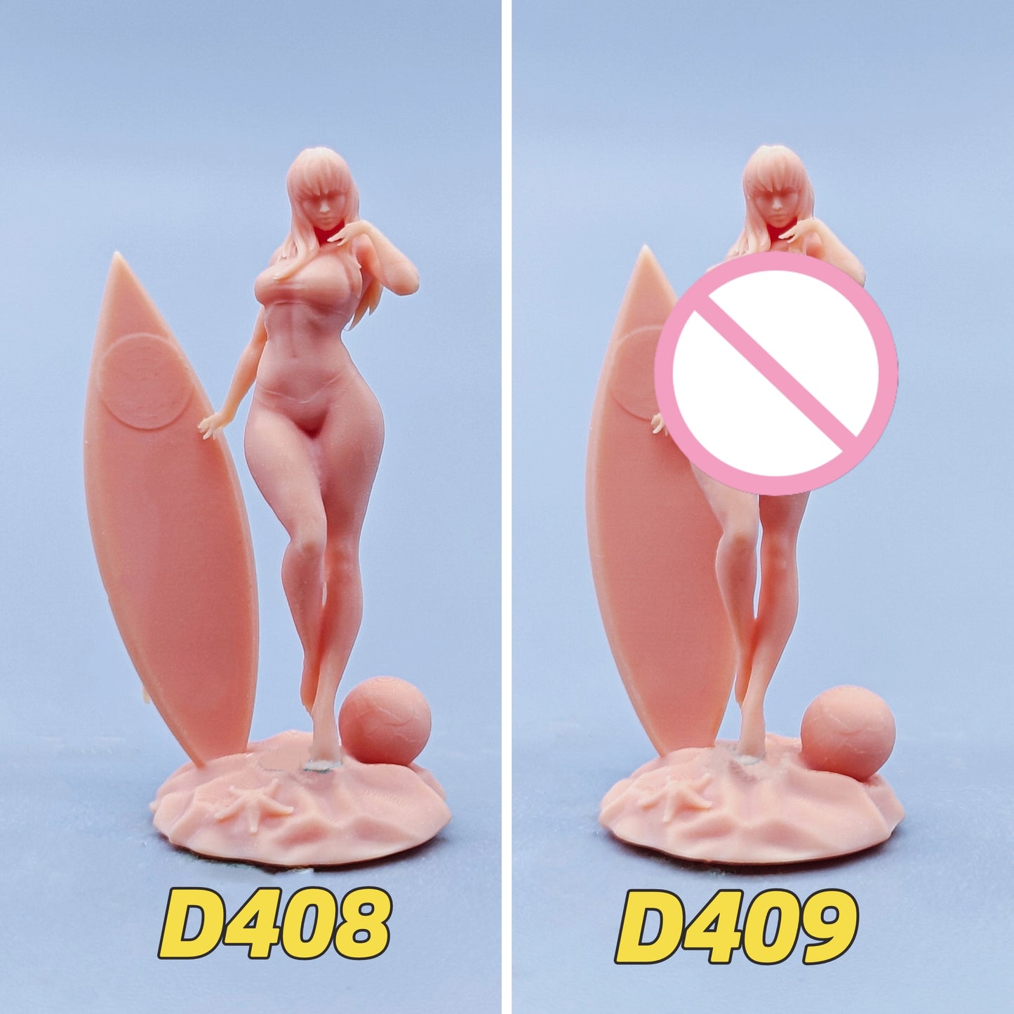 1/64 1/43 Figurines Scale Model Resin Beach Swimsuit Girl Uncolored Miniatures Diorama Hand-painted D408 D409