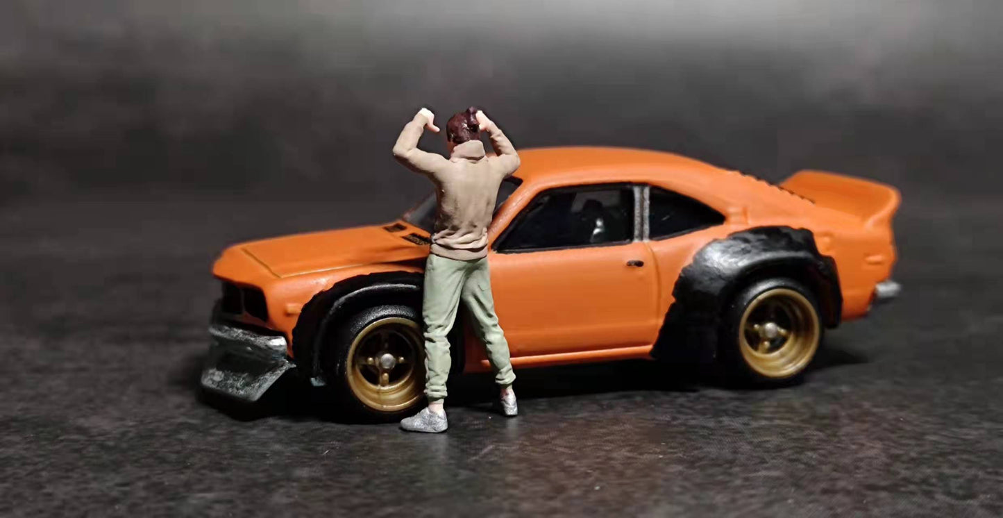 Wx-Made 1/64 Scale Figurines Model Handsome Man with A Unique Personality Collection Miniature Hand-painted