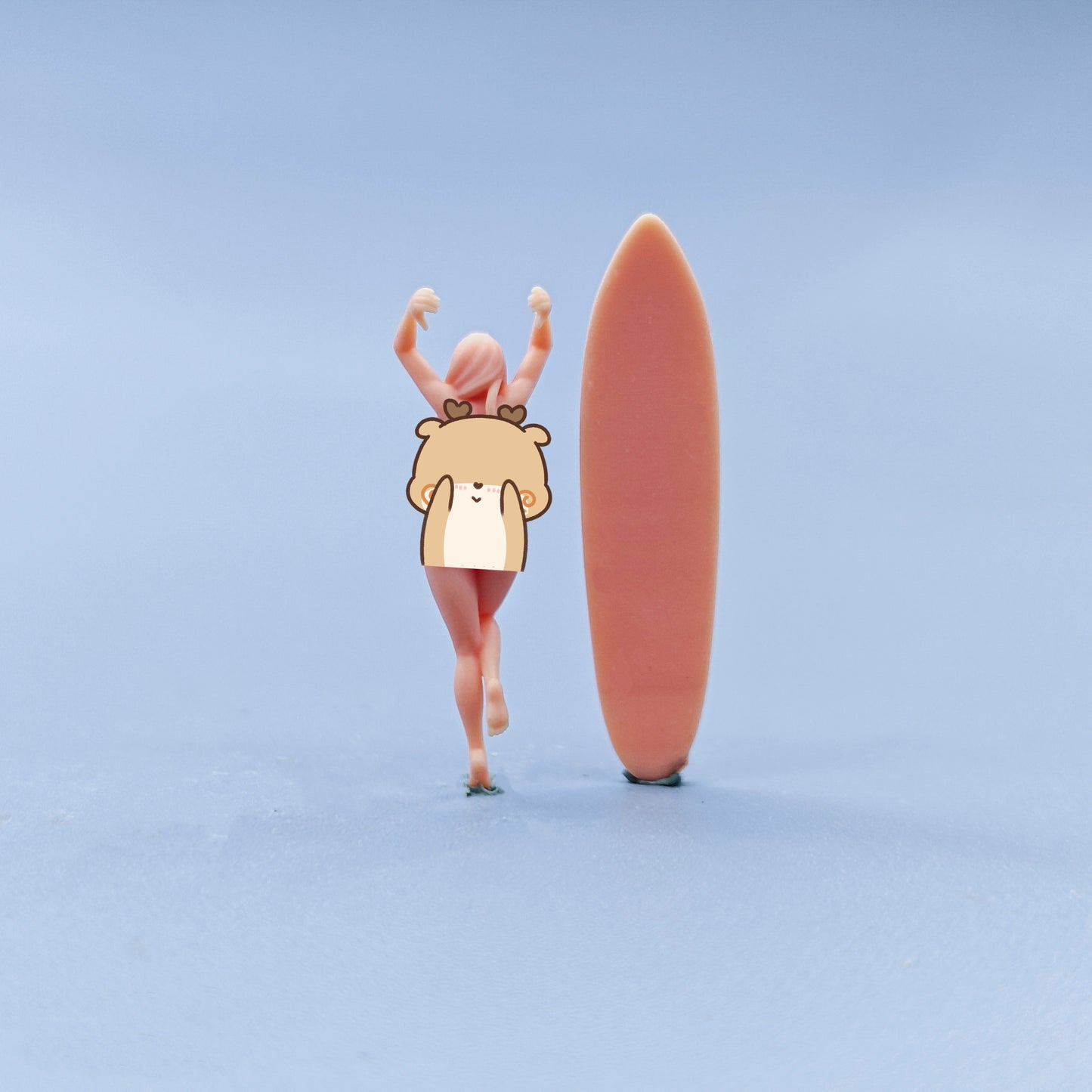 1/64 1/43 Figurines Scale Model Resin Surfboard Girl Uncolored Miniatures Diorama Hand-painted C730 C731
