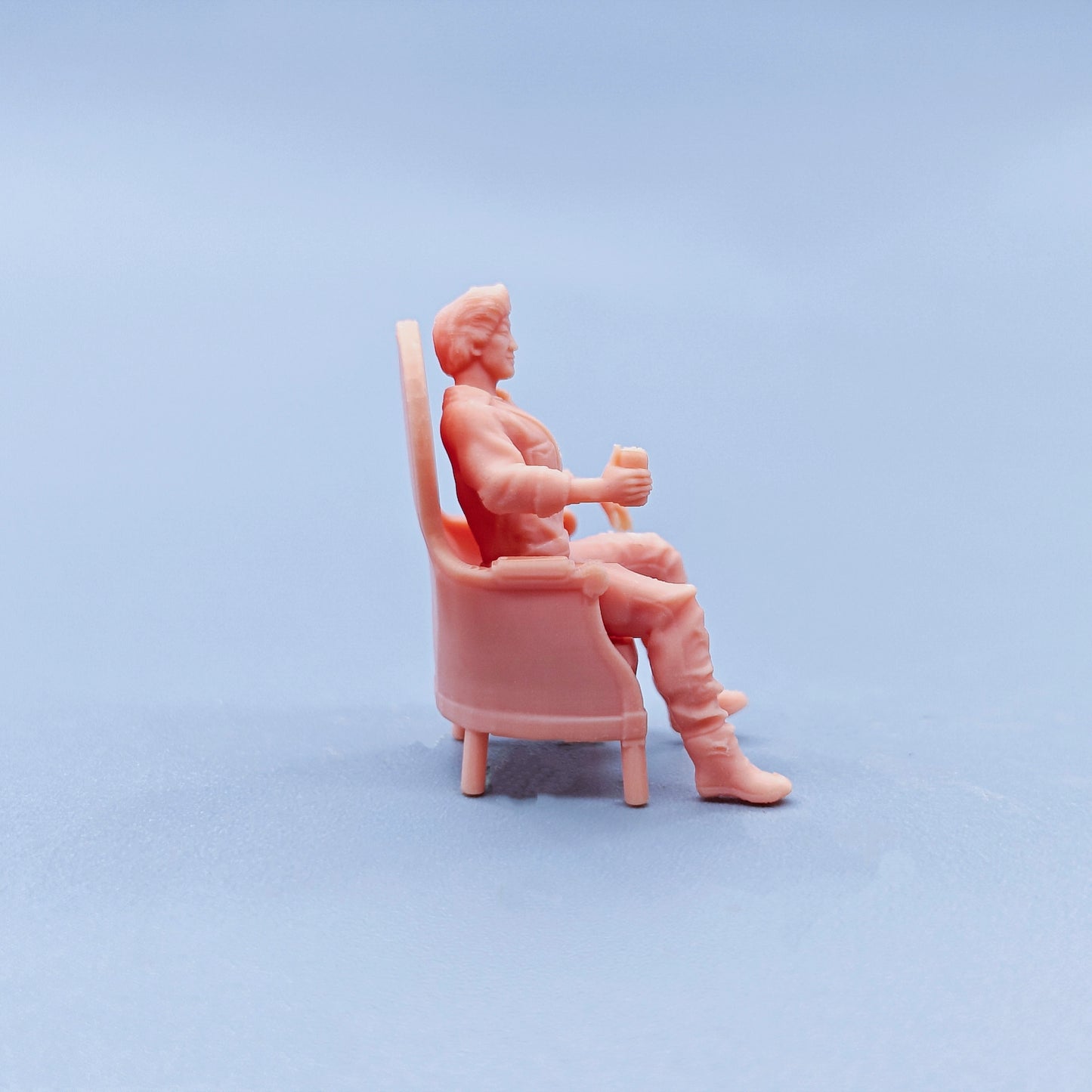 1/64 1/43 Figurines Scale Model Resin Miura Keio Drinking Beverages While Sitting Uncolored Miniatures Diorama Hand-painted D130