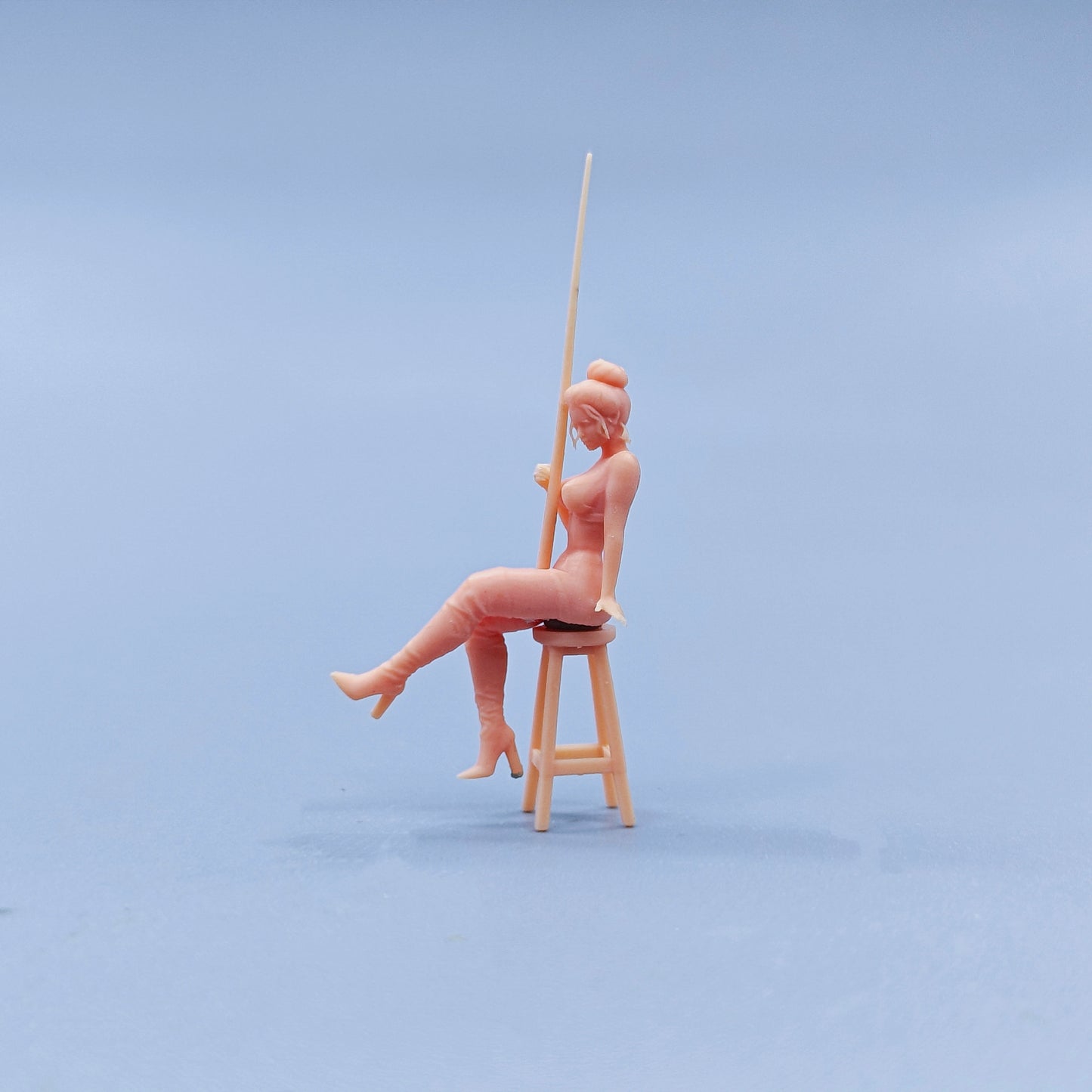 1/64 1/43 Figurines Scale Model Resin Billiards Girl Uncolored Miniatures Diorama Hand-painted C726