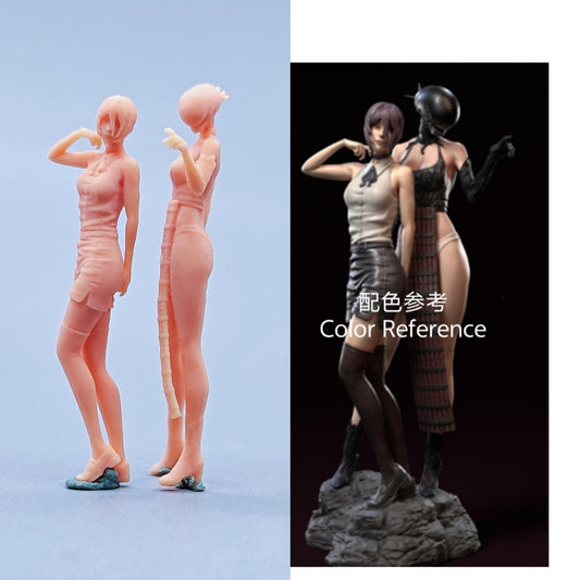 1/64 1/43 Figurines Scale Model Resin Chainsaw Man Reze Uncolored Miniatures Diorama Hand-painted C430 C431