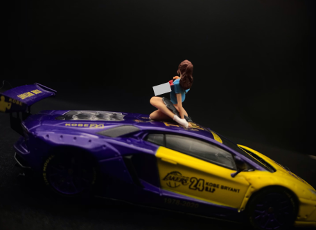 Cx Miniatures Diorama 1/64 Scale Figurines Model  JK sit Girl Collection Hand-painted