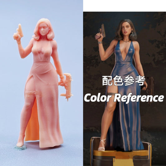 1/64 1/43 Figurines Scale Model Resin Bond Girls Uncolored Miniatures Diorama Hand-painted C527