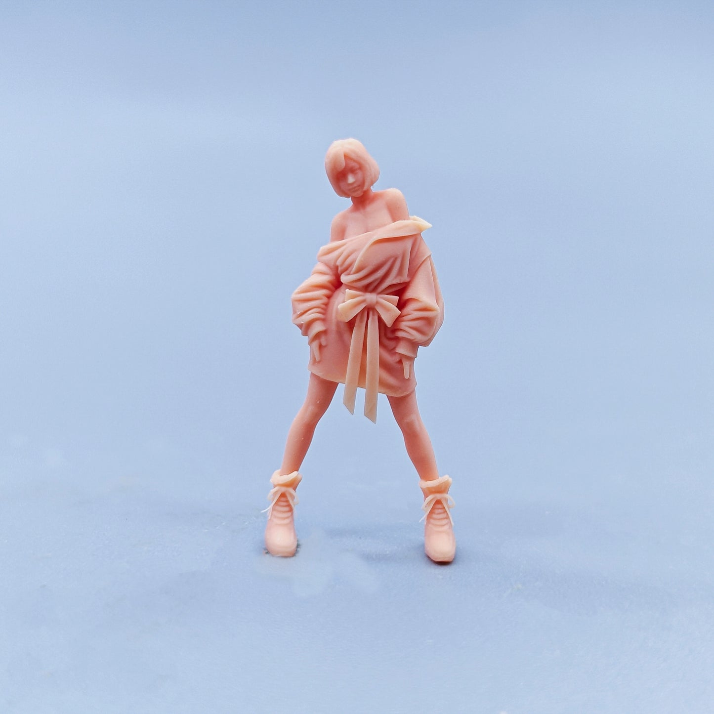 1/64 1/43 Figurines Scale Model Resin Off The Shoulder Trendy Cool Girl Uncolored Miniatures Diorama Hand-painted D507