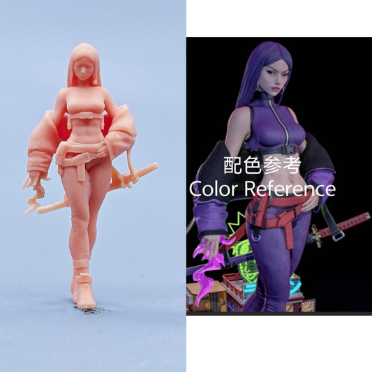 1/64 1/43 Figurines Scale Model Resin  Psylocke Uncolored Miniatures Diorama Hand-painted C416