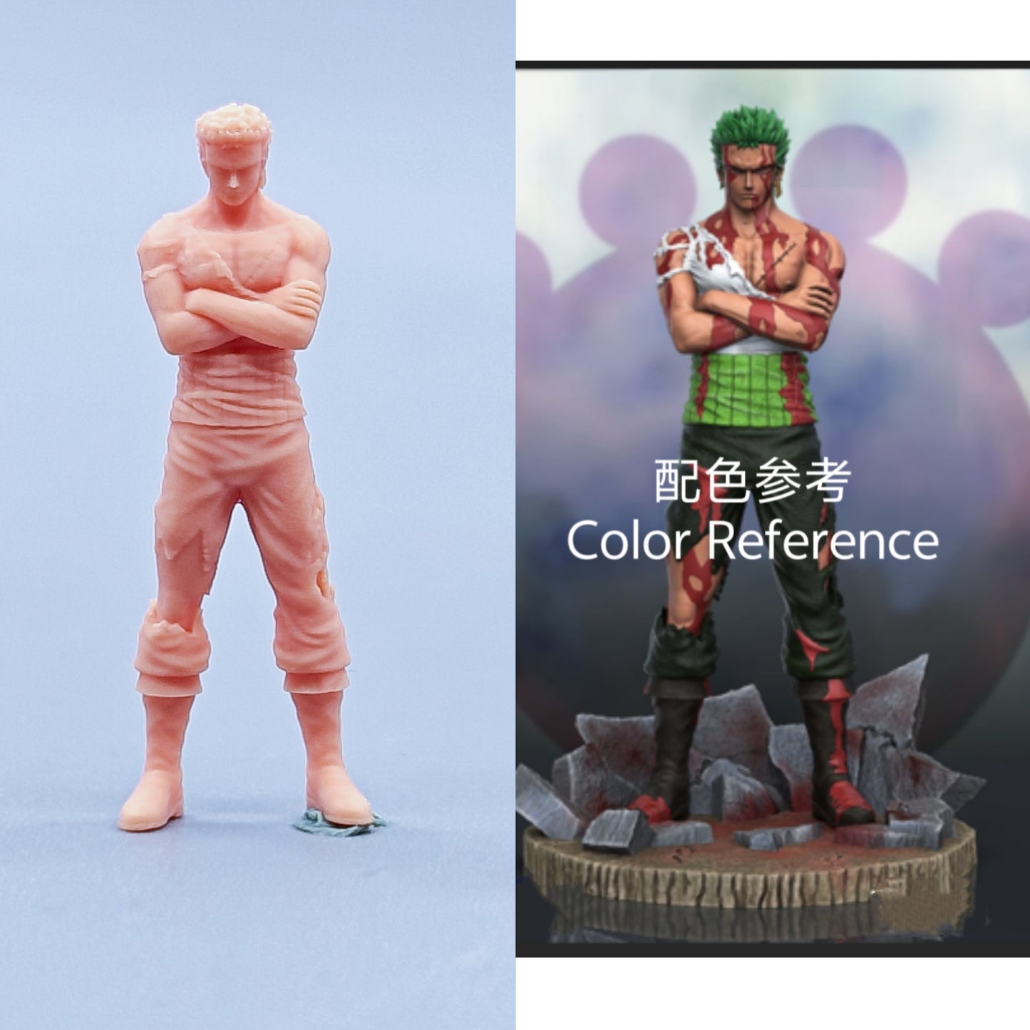 1/64 1/43 Figurines Scale Model Resin Zoro Uncolored Miniatures Diorama Hand-painted C415