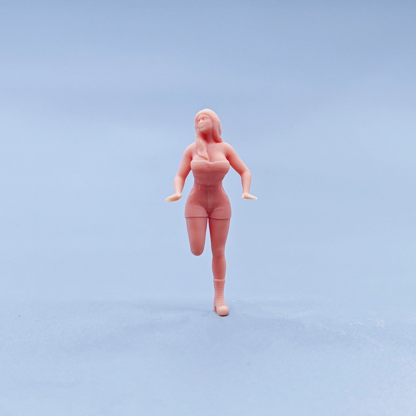 1/64 1/43 Figurines Scale Model Resin Playful Beauty Looking Up To The Sky Uncolored Miniatures Diorama Hand-painted D723